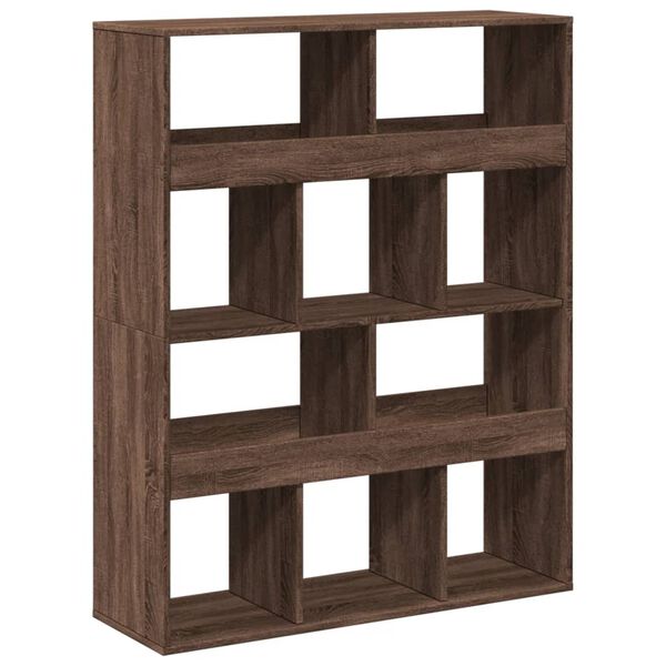 vidaXL Libreria Rovere Marrone 100x33x125,5 cm in Legno Multistrato