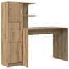 vidaXL Scrivania Rovere artigianale 133,5 x 50 x 124 cm 2 pz