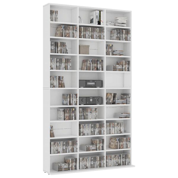 vidaXL Armadietto TV Bianco 102x23x177,5 cm in Legno Multistrato