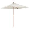 vidaXL Ombrellone da Giardino con Palo in Legno Sabbia 198x198x231 cm