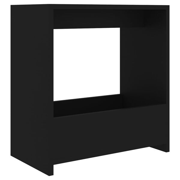 vidaXL Tavolino Nero 50x26x50 cm in Legno Multistrato