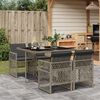 vidaXL Set da Pranzo da Giardino 5 pz con Cuscini in Polyrattan Grigio