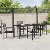 vidaXL Set da Pranzo per Giardino 5 pcs Nero
