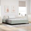 vidaXL Letto a molle con materasso Grigio chiaro 180 x 210 cm Tessuto