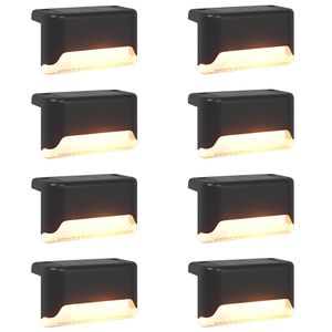 vidaXL Luci solari da esterno con picchetto 8 pz Bianco caldo 4,5 cm