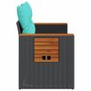 vidaXL Divano da giardino con cuscini 2 posti nero in polyrattan