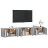 vidaXL Mobili Porta TV a Parete 3 pz Grigio Sonoma 80x34,5x40 cm