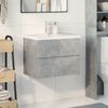 vidaXL Set Mobili da Bagno 2 pz Grigio Cemento in Legno Multistrato