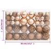 vidaXL Set Palline di Natale 111 pz Oro Rosa in Polistirene