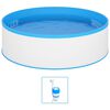 vidaXL Piscina Fuori Terra con Skimmer e Pompa Sospesi 350x90cm Bianca