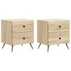 vidaXL Armadio da Notte 2 pz Rovere Sonoma 43 x 34,5 x 47,5 cm