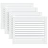 vidaXL Ante a Lamelle 4 pz Bianche 39,5x49,4 cm in Legno di Pino