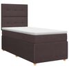vidaXL Letto box spring con materasso Marrone Scuro 90 x 200 cm