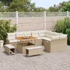 vidaXL Set Divano da Giardino 12 pcs Beige polyrattan