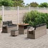 vidaXL Set Divano da Giardino con cuscino 10 pcs Grigio polyrattan