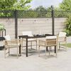 vidaXL Set da Pranzo per Giardino 5 pcs Beige polyrattan