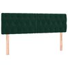 vidaXL Giroletto a Molle con Materasso Verde Scuro 140x190 cm Velluto