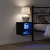 vidaXL Armadio da letto a muro LED con Nero Legno multistrato
