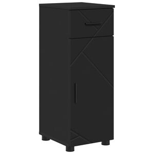 vidaXL Mobile da Bagno Nero 30 x 35 x 80 cm