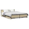 vidaXL Giroletto Cassetti Rovere Sonoma 120x190 cm Legno Multistrato
