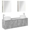 vidaXL Set di Armadi da Bagno 5 pcs Grigio Cemento
