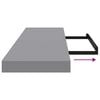 vidaXL Scaffali a Parete 2 pz Grigi 90x23,5x3,8 cm in MDF