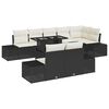 vidaXL Set Divano da Giardino con cuscino 9 pcs Nero e crema