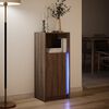vidaXL Credenza con LED Rovere Marrone 42,5x34x100cm Legno Multistrato