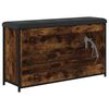 vidaXL Panca Portascarpe Cassetto Ribaltabile Rovere Fumo 102x32x56cm