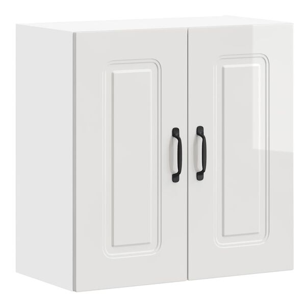 vidaXL Base da Cucina Kalmar Bianco Lucido in Legno Multistrato