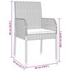 vidaXL Set da Pranzo per Giardino con cuscino 5 pcs Grigio polyrattan