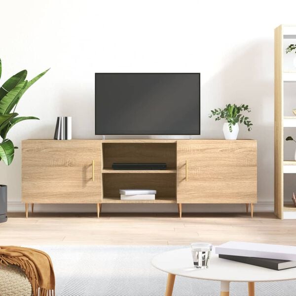 vidaXL Mobile Porta TV Rovere Sonoma 150x30x50 cm in Legno Multistrato