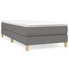 vidaXL Struttura Letto a Rete a Molle Grigio Scuro 80x200 cm Tessuto