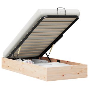 vidaXL Telaio del Letto Ottomano con Ripostiglio Naturale 72 x 190 cm