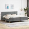 vidaXL Struttura letto con materasso Grigio scuro 180 x 200 cm Tessuto