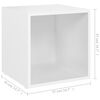 vidaXL Mobili Porta TV 2 pz Bianco 37x35x37 cm in Legno Multistrato