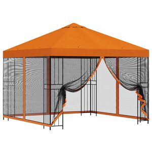 vidaXL Gazebo da giardino con pareti laterali 3 x 3 m Arancione