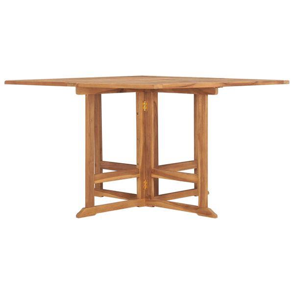vidaXL Tavolo da Giardino Pieghevole 110x110x75 cm in Massello di Teak