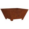 vidaXL Focolare Marrone 60 x 60 x 30 cm Acciaio CorTen