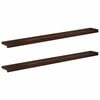 vidaXL Soglie per finestre 2 pz Marrone Scuro 160 x 20 x 2 cm