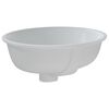 vidaXL Lavandino da Bagno Bianco 38,5x33,5x19 cm Ovale in Ceramica
