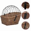 vidaXL Cestino Posteriore Bici e Copertura 55x31x36cm Salice Naturale