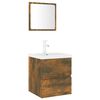 vidaXL Set di Mobili da Bagno Rovere Fumo in Legno Multistrato