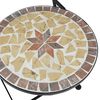 vidaXL Set da Bistrot con Mosaico Terracotta e Bianco Ferro e Ceramica