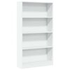 vidaXL Libreria Bianca 80x24x143 cm in Legno Multistrato