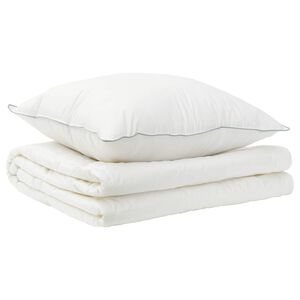 vidaXL Set di piumone e cuscini 2 pz 140x200 cm Estate 140 GSM Lana