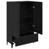 vidaXL Credenza con cassetto Rovere Nero 70 x 31 x 115 cm