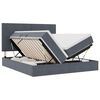 vidaXL Letto con contenitore LED e materasso Grigio Scuro 180 x 200 cm
