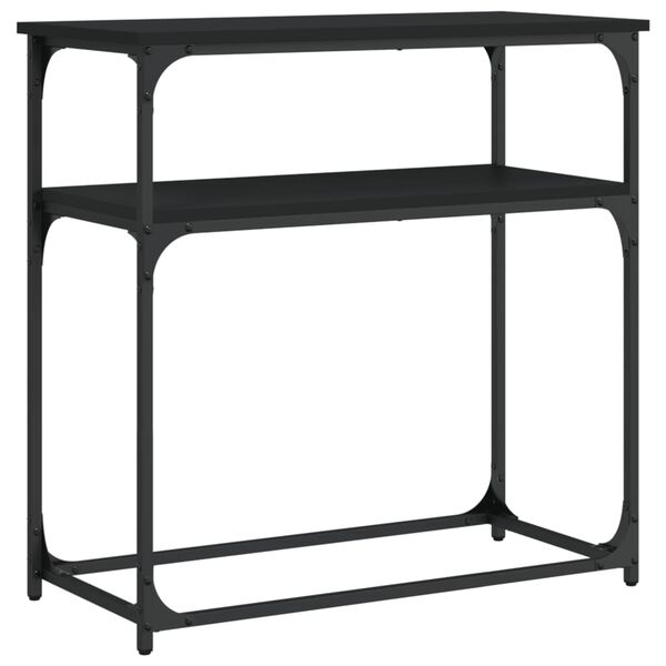 vidaXL Tavolino Consolle Nero 75x35,5x75 cm in Legno Multistrato
