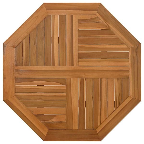 vidaXL Piano per Tavolo 60x60x2,5 cm Ottagonale Legno Massello di Teak